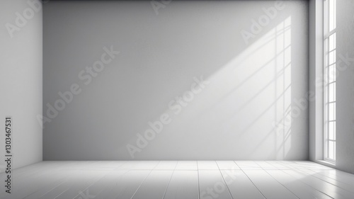 Minimalist White Room Interior Background