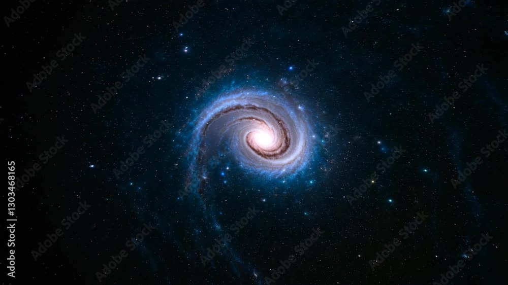 Majestic Spiral Galaxy in Infinite Space Majestic Spiral Galaxy in Infinite Space