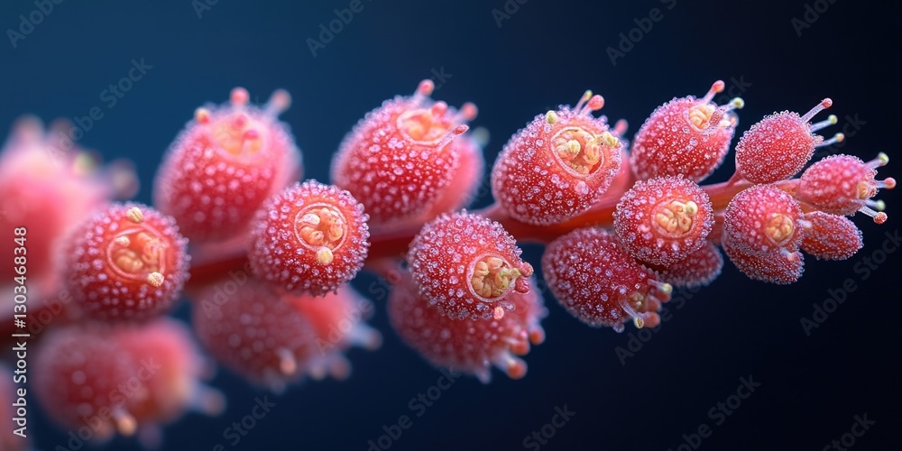 Fototapeta premium Pink flower arrangement, details of petals and stems