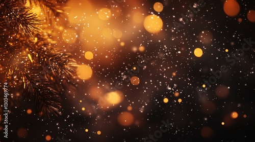 Festive Christmas Snowflakes Bokeh Background for Holiday Designs