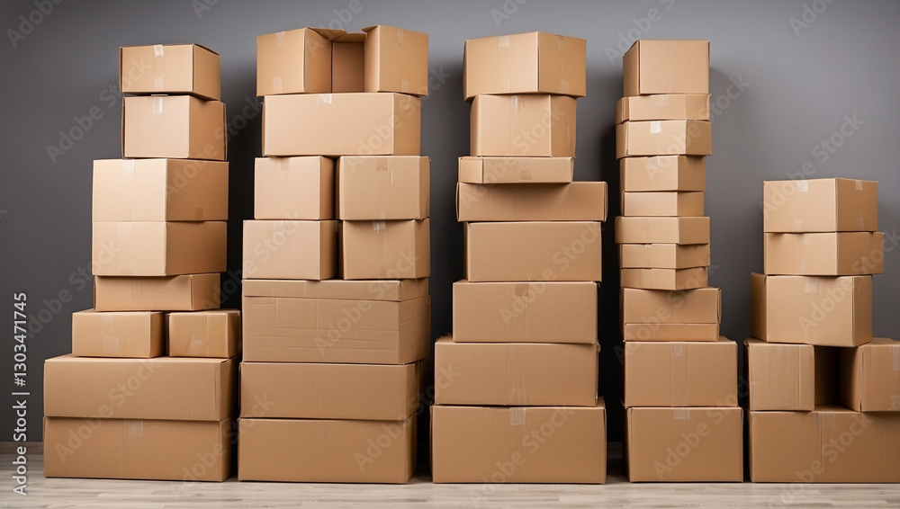 Practical Stack of Cardboard Boxes Designed for Efficient Storage and Organization Practical Stack of Cardboard Boxes Designed for Efficient Storage and Organization