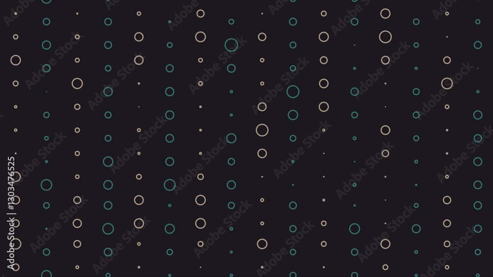 Pattern Background,  Abstract Dark Background Teal Beige Circles Pattern Design Texture Wallpaper Art Graphic Minimalist Simple Geometric Shapes - Animated Backgrounds - 4k High Quality