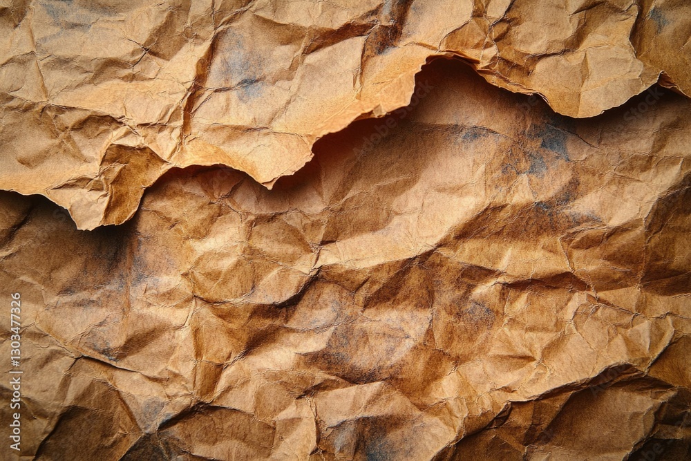 A close-up shot of a piece of brown paper with intricate texture and fibers visible A close-up shot of a piece of brown paper with intricate texture and fibers visible