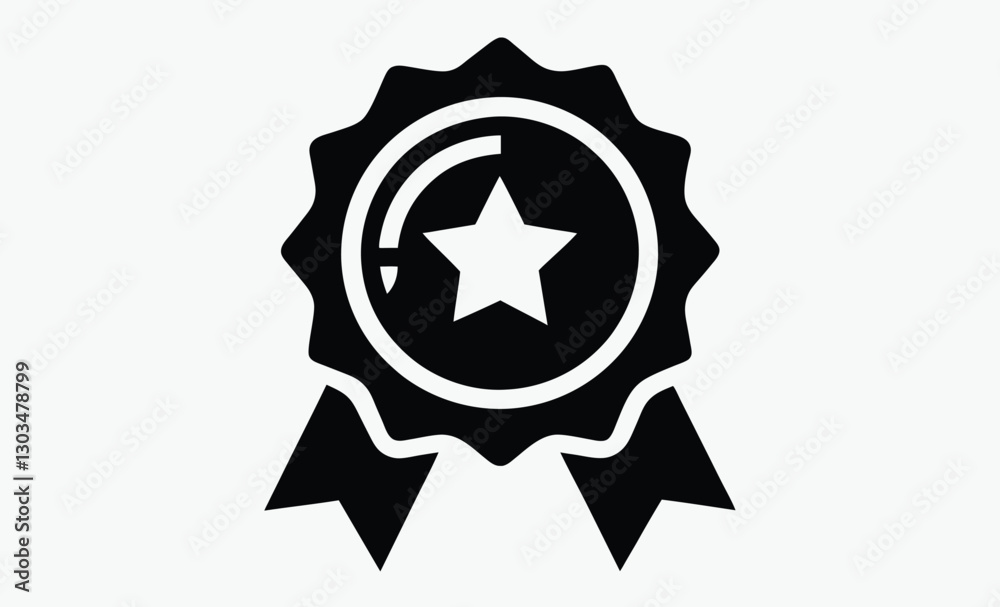 Certified medal badge icon, approval badge vector Certified medal badge icon, approval badge vector