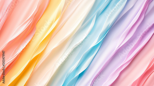 Detail-rich close-up of slanted pastel stripes resembling cotton candy, perfect for advertising.