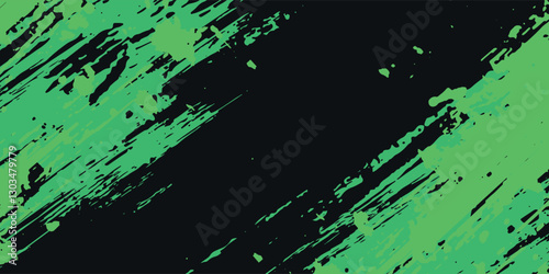 Abstract Sports Background with Green and Black Colors