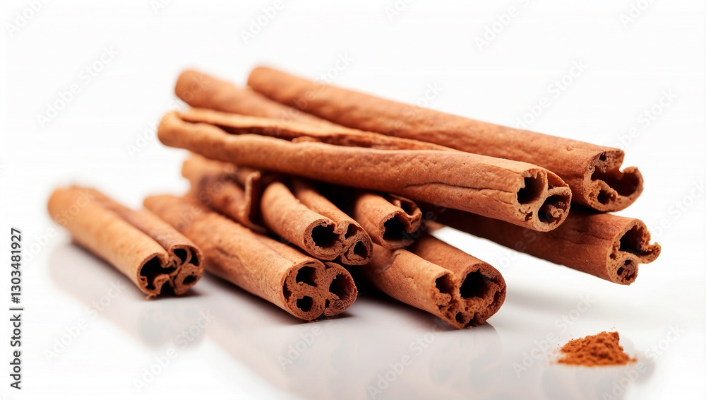 A Captivating Image of Two Delicious Cinnamon Sticks Isolated for Culinary Inspiration A Captivating Image of Two Delicious Cinnamon Sticks Isolated for Culinary Inspiration