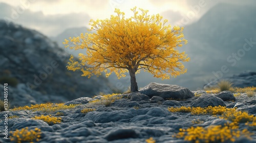 The mustard seed growing into a large tree, symbolizing faith.