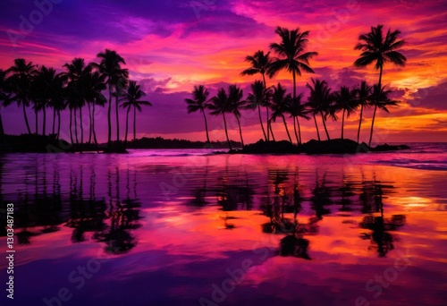 serene tranquil sunset vibrant reflections shimmering water surface capturing calming natural beauty, nature, sky, colors, orange, pink, blue, horizon, scenic