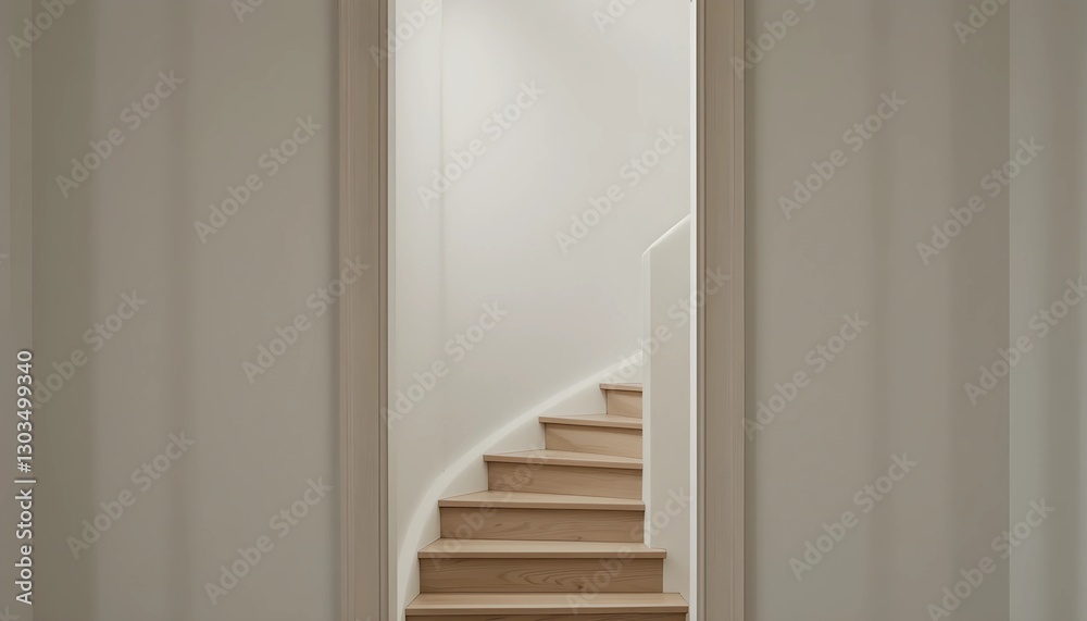 Fototapeta premium Clean and Simple Staircase with Artistic Framing