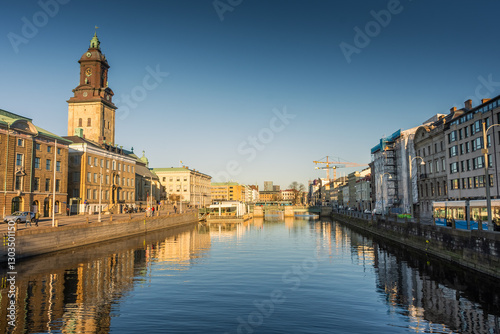 Obraz na płótnie Goteborg, Sweden, Canal in the city center w salonie