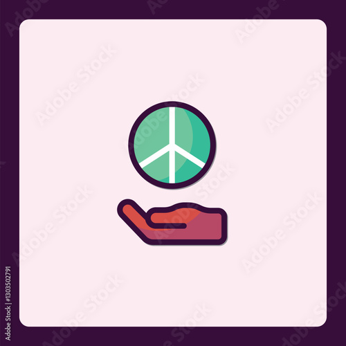 Holding peace, a symbol of harmony and unity for a brighter future