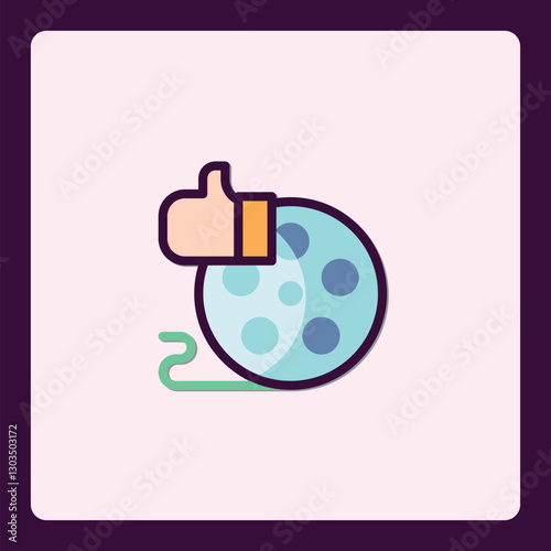 Appreciating cinematic creations through positive endorsements icon graphic