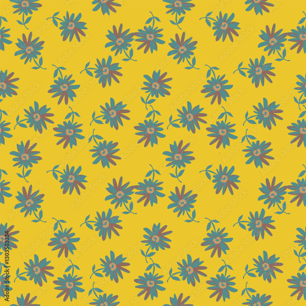 PSeamless floral pattern, pretty liberty ditsy print, abstract ornament in a romantic retro motif. Cute botanical design: small hand drawn flowers, leaves, simple bouquets on white. Vector illustratio PSeamless floral pattern, pretty liberty ditsy print, abstract ornament in a romantic retro motif. Cute botanical design: small hand drawn flowers, leaves, simple bouquets on white. Vector illustratio