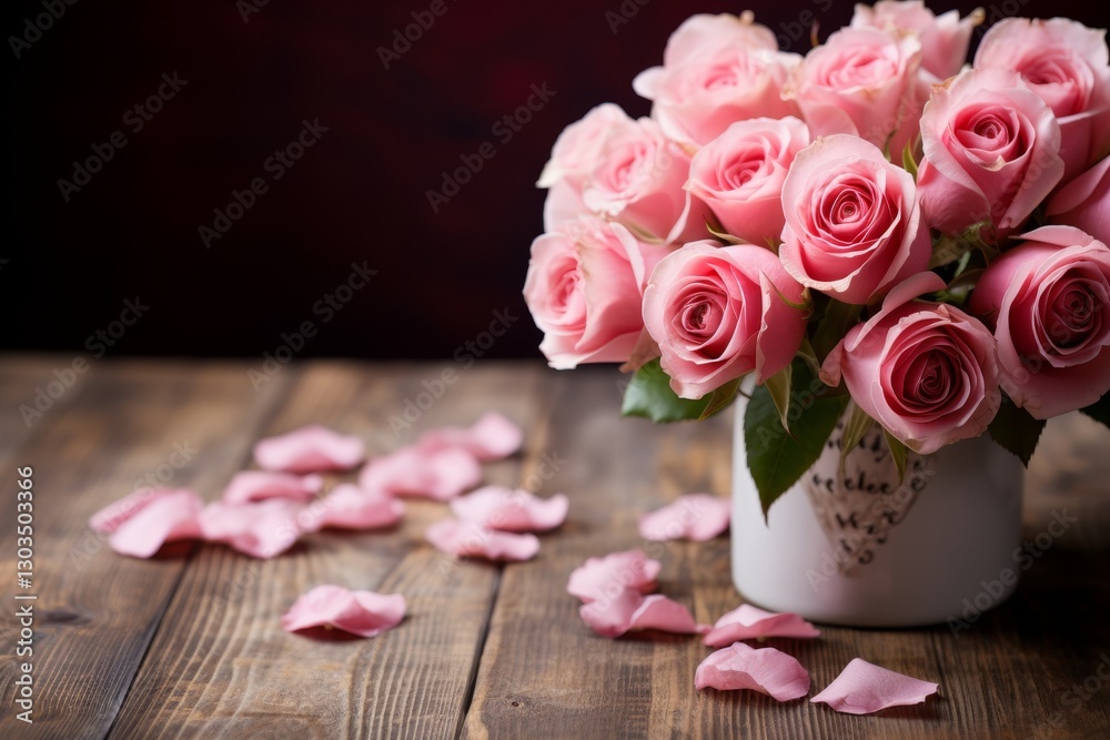 Minimalistic bouquet of roses on a black background Minimalistic bouquet of roses on a black background