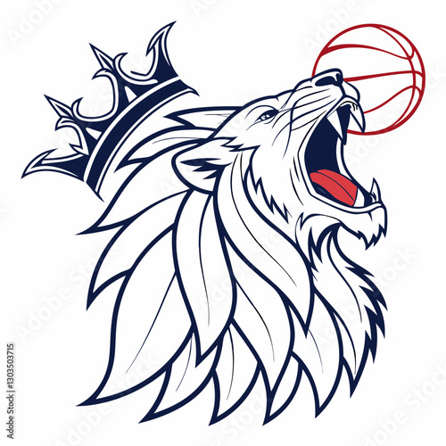 A bold and minimalist lion head line art logo design, perfect for branding, logos, and creative projects. photo