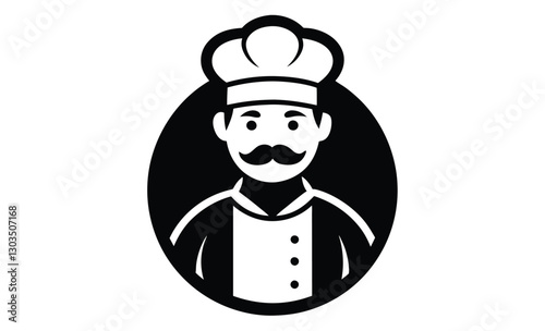 Chef icon, chef icon, cooking silhouette vector illustration