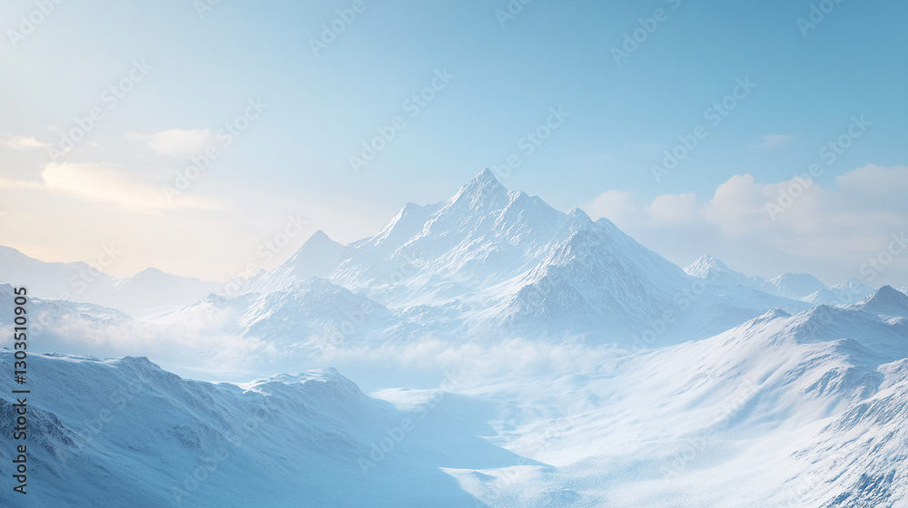 Snow-covered mountain range with towering peaks and a serene sky, symbolizing the pristine beauty of the high-altitude wilderness and the untouched power of nature. Snow-covered mountain range with towering peaks and a serene sky, symbolizing the pristine beauty of the high-altitude wilderness and the untouched power of nature.
