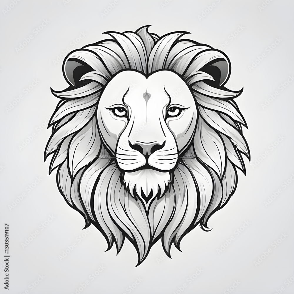 Obraz premium lion head vector illustration logo