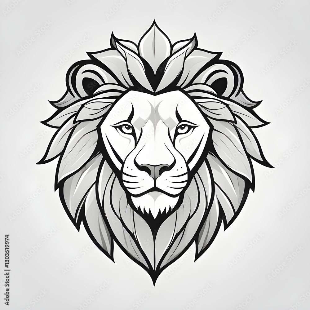 Obraz premium lion head vector illustration logo