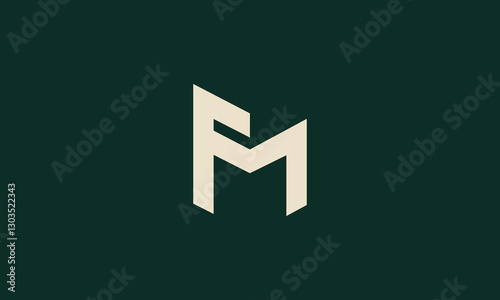 FM monogram logo design 
