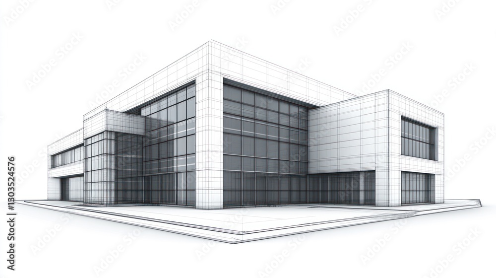Architectural Design of a Modern Building, isometric view, use in architecture, design portfolio Architectural Design of a Modern Building, isometric view, use in architecture, design portfolio