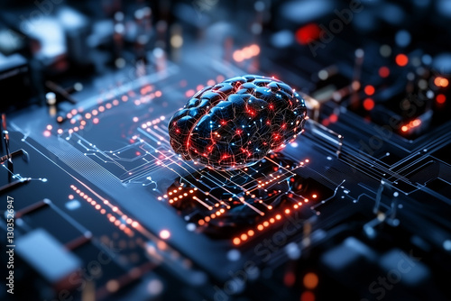 Obraz na płótnie Electronic circuit board, digital background perfect for tech processes, neural networks, artificial intelligence, data transfer and encryption w salonie
