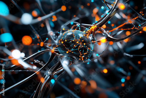 Obraz na płótnie Electronic circuit board, digital background perfect for tech processes, neural networks, artificial intelligence, data transfer and encryption w salonie
