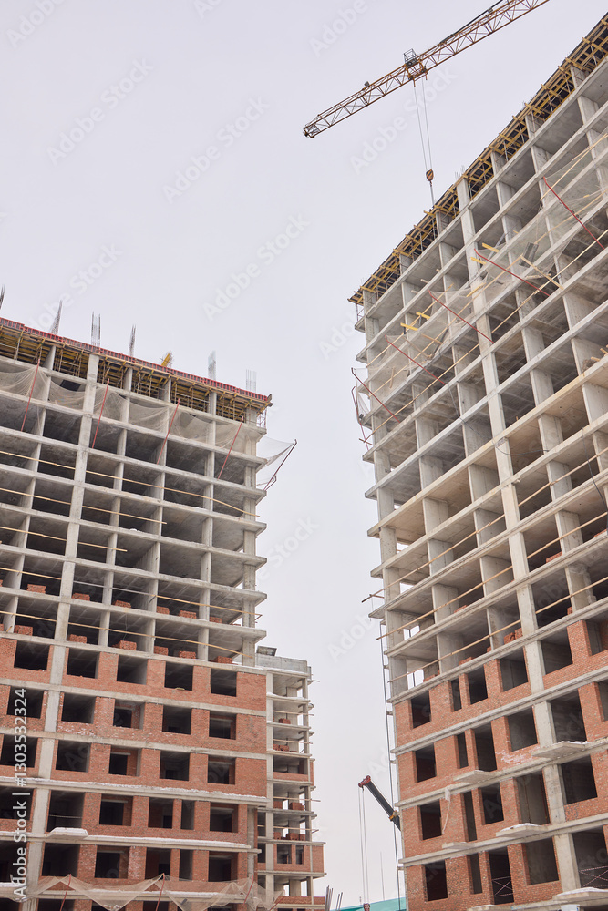 Urban Construction A Modern Building is Under Development in the Cityscape Area Nearby Urban Construction A Modern Building is Under Development in the Cityscape Area Nearby