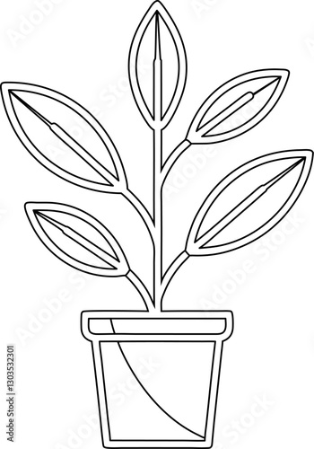 Vector illustration of a plant