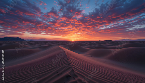 Pixelated Desert Sunrise Panorama