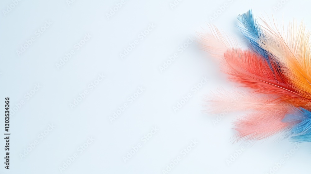 Fototapeta premium Colorful dreamcatcher with feathers on isolated white background, front and close-up view, vertical format, generative AI.