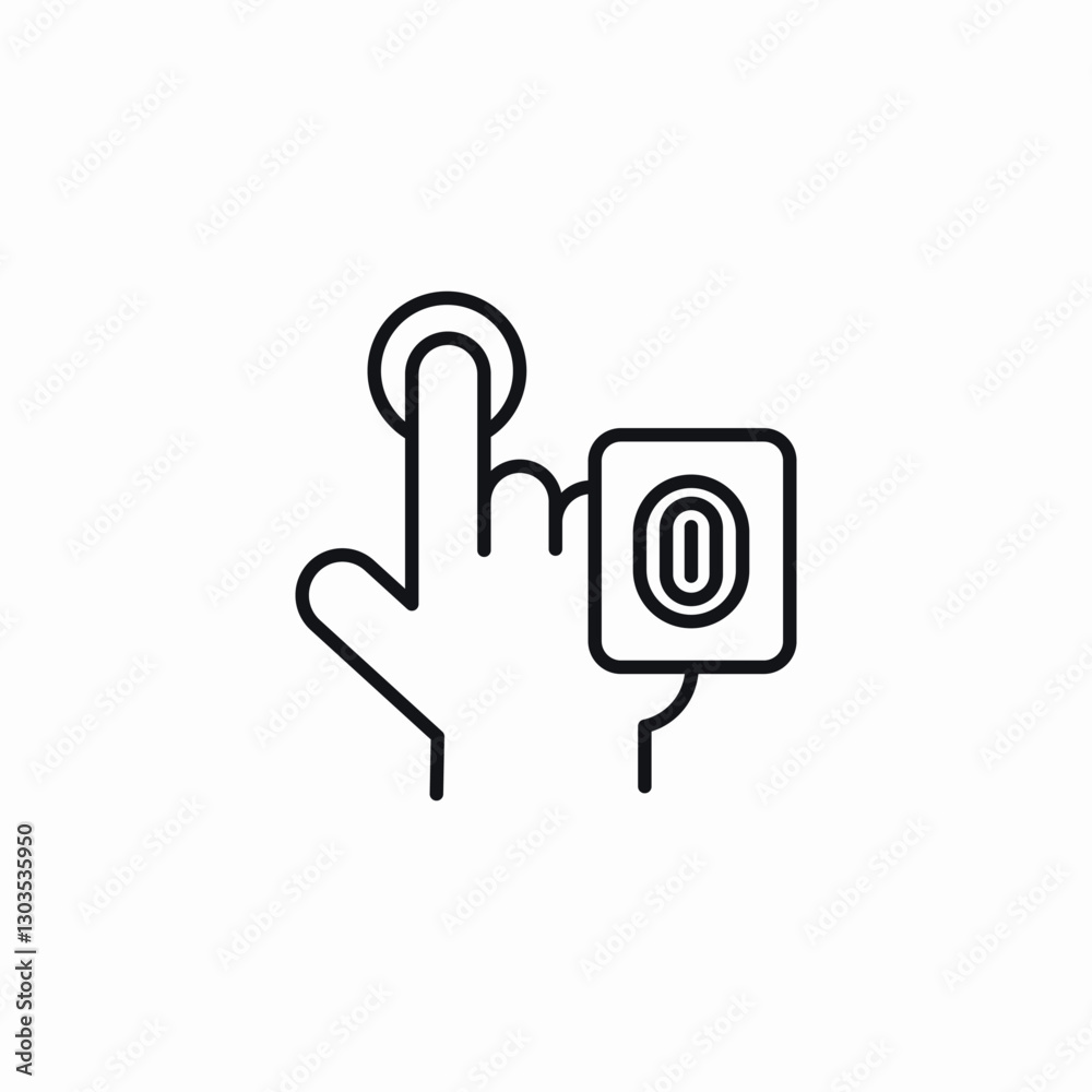 fingerprint data icon sign vector fingerprint data icon sign vector