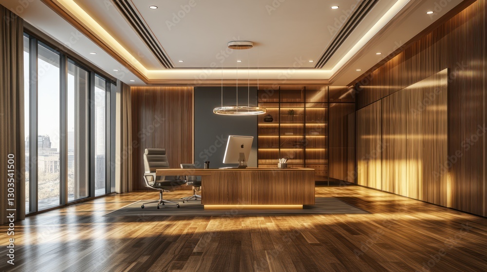 Fototapeta premium Modern executive office overlooking city
