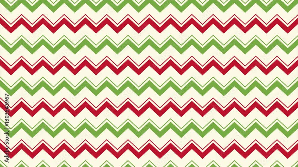 Red green zig zag chevron pattern festive holiday background design texture seamless repeat - Animated Backgrounds - 4k High Quality