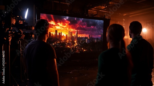 people watching tv in nightclub