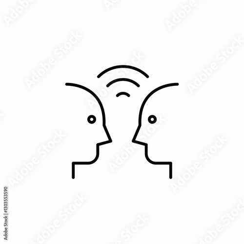 interpersonal connection icon sign vector