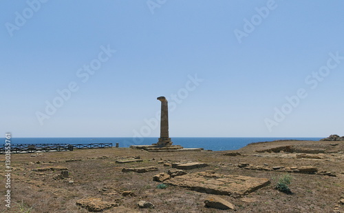 scenic view of the tourist site of Capo Colonna in Calabria