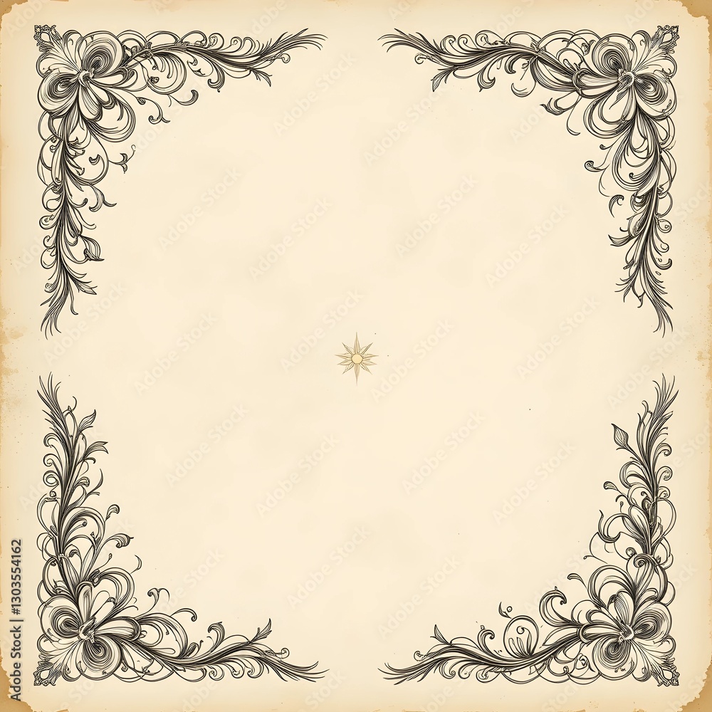 Fototapeta premium vintage floral frame