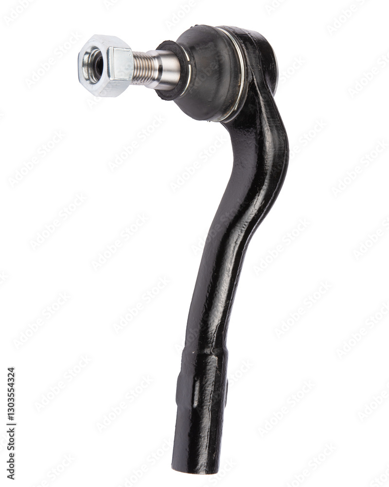 terminal, bushing, ball joint, spare part for car on white background terminal, bushing, ball joint, spare part for car on white background