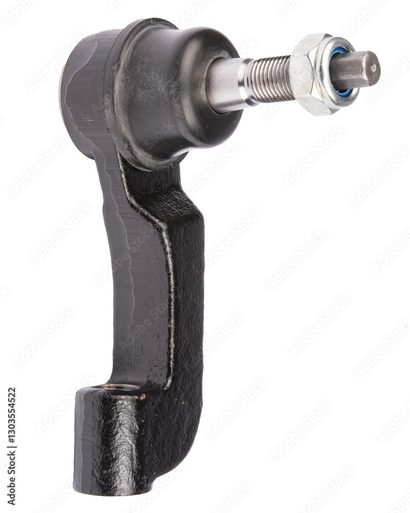 terminal, bushing, ball joint, spare part for car on white background terminal, bushing, ball joint, spare part for car on white background
