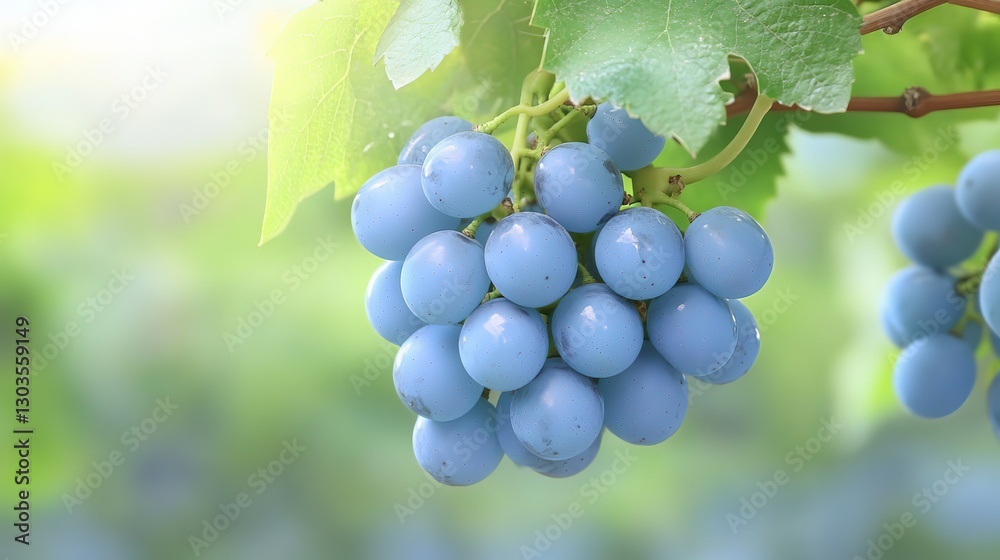 bunch of grapes in orchard, idea for agricultural and fruitfulness theme bunch of grapes in orchard, idea for agricultural and fruitfulness theme