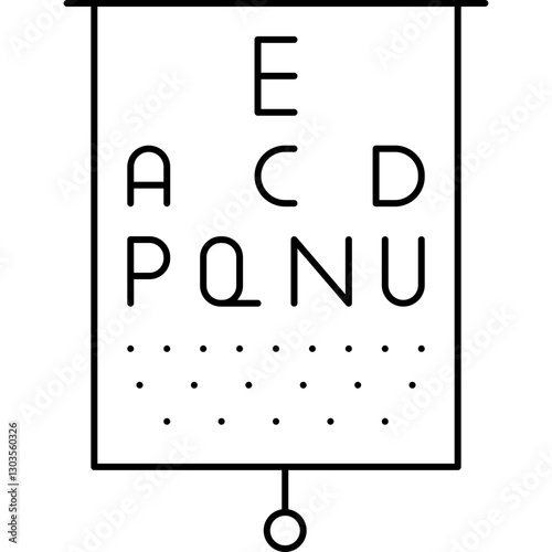 Eyes Checkup Board single vector icon illustration