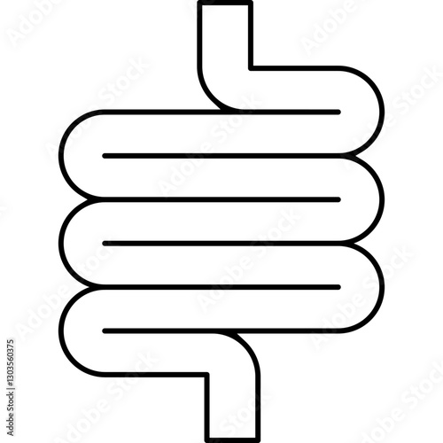 Intestines single vector icon illustration