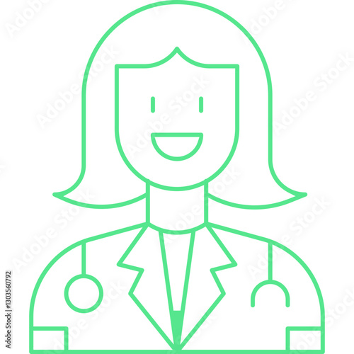 Doctors single vector icon illustration