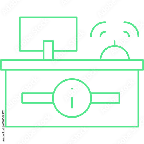 Hospital Reception single vector icon illustration