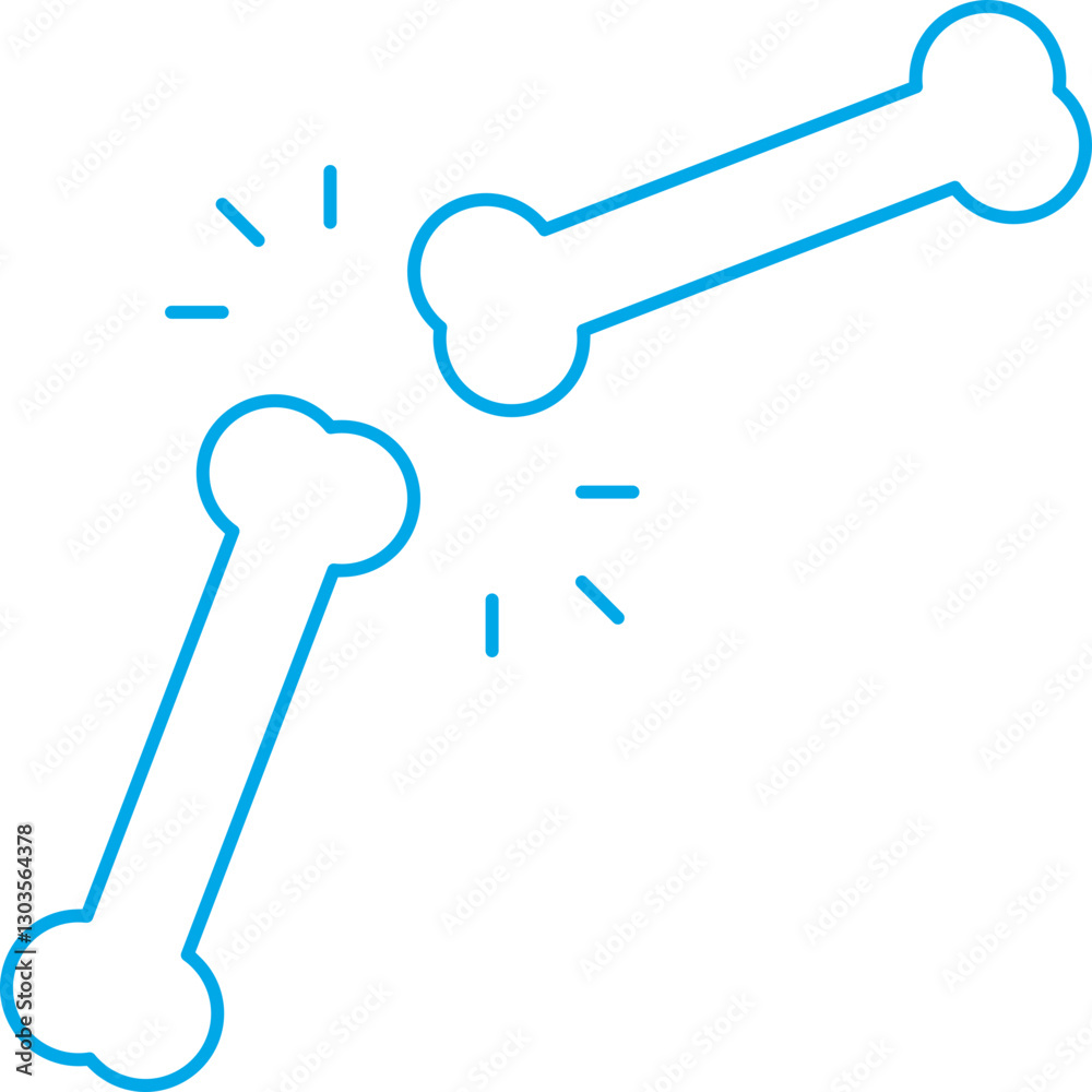 Bone single vector icon illustration Bone single vector icon illustration