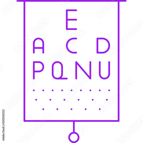 Eyes Checkup Board single vector icon illustration