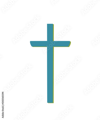 cross on a white