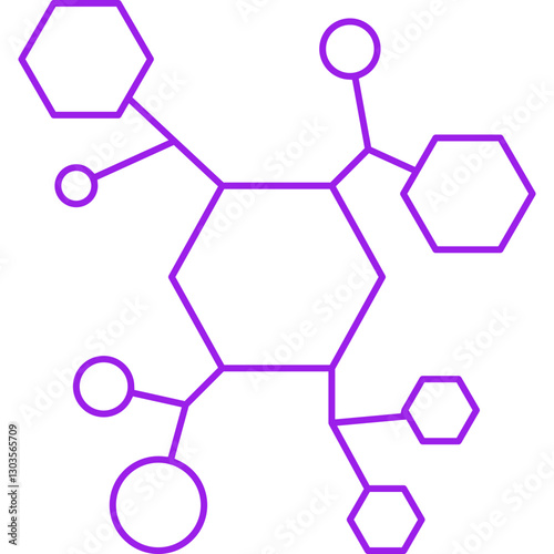 Molecular Structure single vector icon illustration